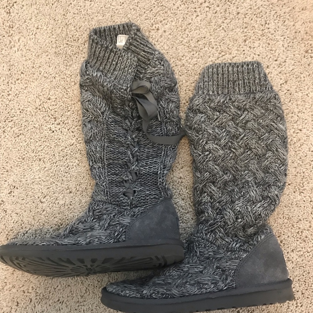 Charcoal Knit Ugg Boots